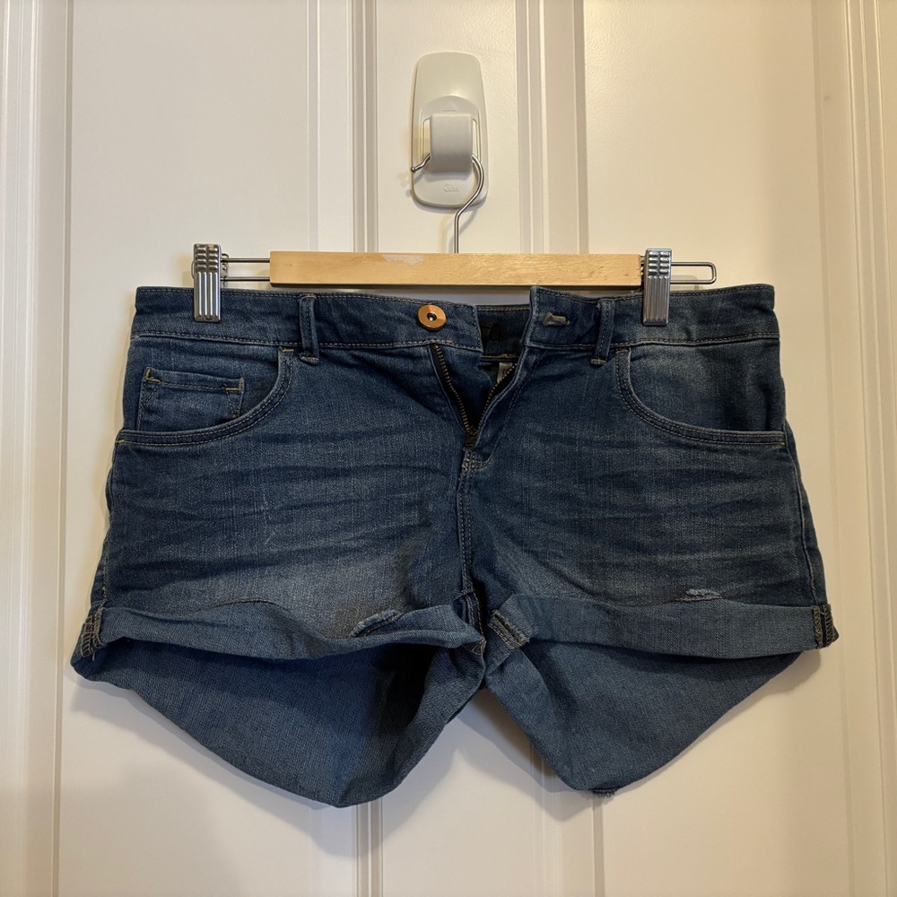 H&M Medium Blue Cuffed Jean Shorts